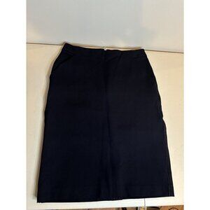 A New Day Womens Skirt Size 6 Career Work Black Straight Stretch Pencil Pockets